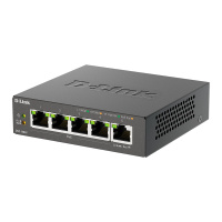 Фото  D-Link DGS-1005P/L (ревизия A1) Неуправляемый коммутатор с 5 портами 10/100/1000Base-T (4 порта PoE 802.3af/at, PoE-бюджет 60 Вт)