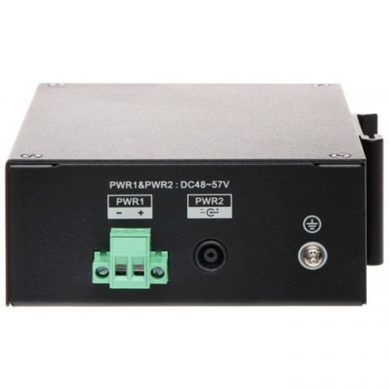 Фото  DAHUA DH-LR2110-8ET-120 8-портовый неуправляемый коммутатор с ePoE, уличное исполнение, 8xRJ45 1Gb ePoE, 1xRJ45 1Gb + 1xSFP 1Gb uplink, суммарно 120Вт
