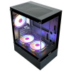 Фото  Ginzzu CL475 mATX FAN 3*12LC4 передняя панель Стекло