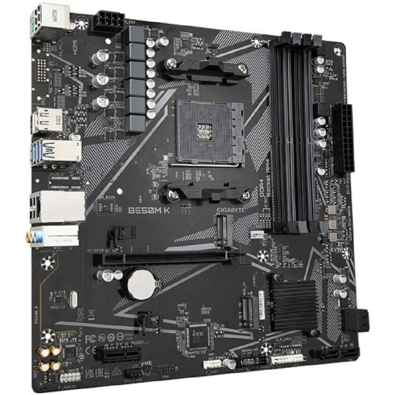Фото  Gigabyte B550M K {SocketAM4, AMD B550,4xDDR4  mATX} Ret