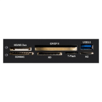 Фото  Exegate EX293028RUS Картридер USB3.0  <CR-611U3> (внутренний, 3.5", мультиформатный: SD/SDHC/SDXC/MMC/microSD/T-Flash/CF/MS/MS micro/XD, 1 доп.порт US