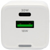 Фото  Cablexpert зарядное устройство 30Вт GaN, 3А, QC4.0/PD, 1xUSB, 1xType-C, белый, пакет (MP3A-PC-63)
