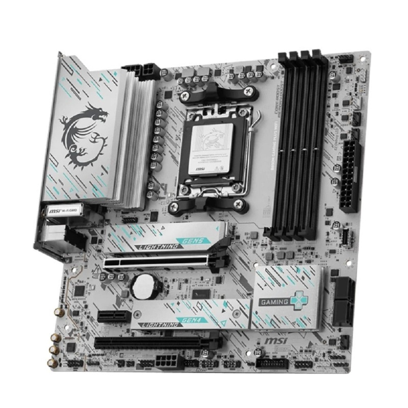Фото  MSI B850M GAMING PLUS WIFI SocketAM5 AMD B850 4xDDR5 mATX AC`97 8ch(7.1) 5Gigabit RAID+HDMI+DP