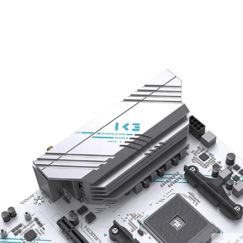 Фото  MAXSUN MS-B550M GAMING WIFI ICE (Socket AM4, mATX, 4*DDR4(64Gb), DP/HDMI,  3*SATA3, 2*M.2,  1*PCIEx16/1*PCIEx4, 4*USB2.0, 2*USB 3.0, LAN 1*1G, Bluetoo