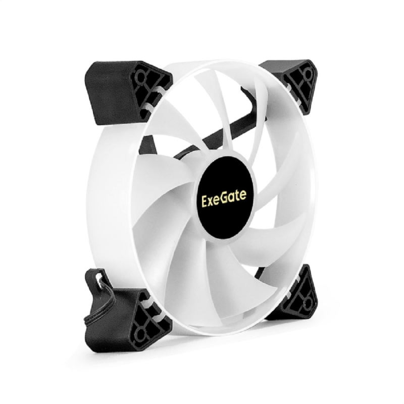 Фото  Exegate EX295966RUS Вентилятор 12В DC с подсветкой ExeGate EX12025HM3PM.FRGB.5CSU (120x120x25 мм, Hydraulic bearing (гидродинамический), 3pin+Molex, F