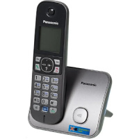 Фото  Panasonic KX-TG6811RUM (серебристый) {Беспроводной DECT,40 мелодий,телефонный справочник 120 зап.}