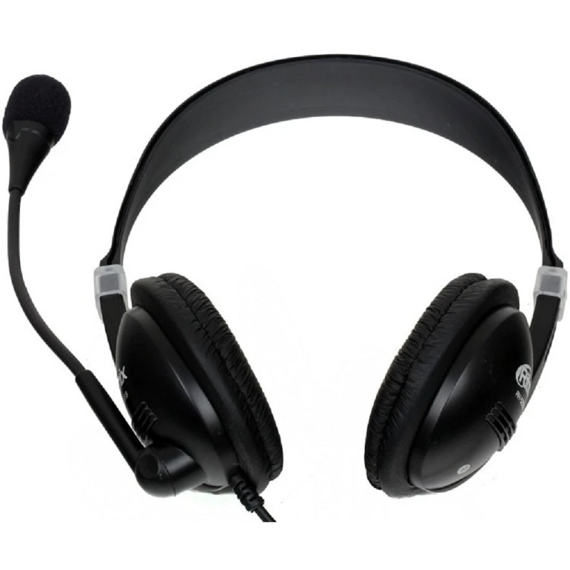 Фото  RITMIX RH-533USB, Black {Гарнитура. 40 мм, 20-20000 Гц, 32 Ом, 105 дБ, конденсаторный всенаправленный микрофон, 2,2 кОм, 58 дБ ± 3 дБ, пластик}