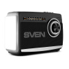 Фото  SVEN АС SRP-155, чёрный (3 Вт, Bluetooth, FM/AM/SW, USB, microSD, фонарь, встроенный аккумулятор)