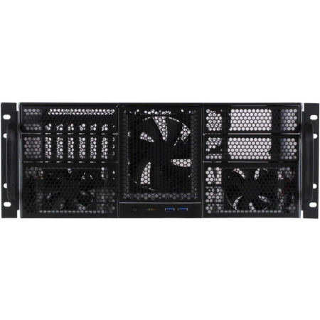 Фото  Procase RE411-D4H11-E-55 Корпус 4U server case,4x5.25+11HDD,черный,без блока питания,глубина 550мм,MB EATX 12"x13"