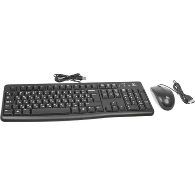 Фото  920-002561 Logitech Клавиатура + мышь Desktop MK120 USB оригинальная заводская гравировка RU/LAT
