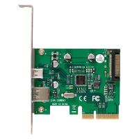 Фото  Exegate EX298302RUS Контроллер ExeGate EXE-320-1A1C (PCI-E x4 v3.0, USB3.2 Gen2 1xType-A + 1xType-C ext., SuperSpeed+ скорость до 10 Гбит/с, разъем до