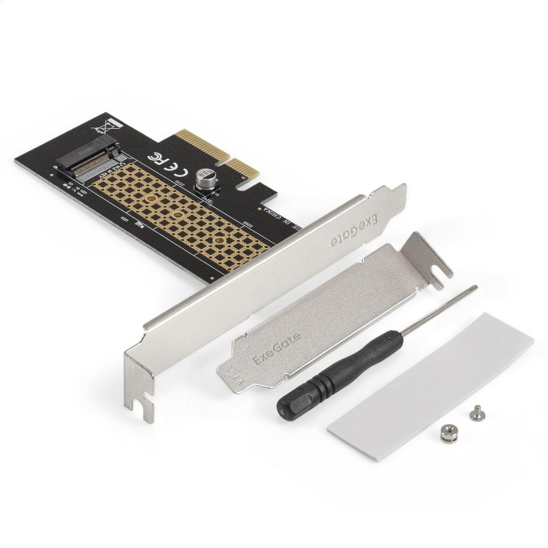Фото  Exegate EX300627RUS Переходник ExeGate EXE-534 (M.2 M key -> PCI-E x4 v3.0 для установки SSD 2230/2242/2260/2280 M.2 M key в слот PCI-E x4)