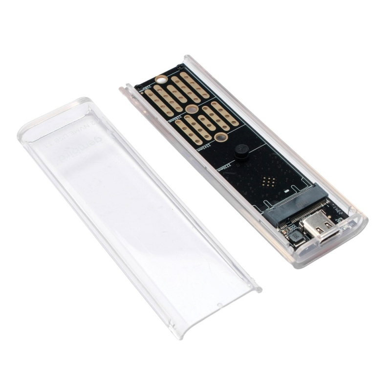 Фото  Gembird EEM2-NVME-2 Внешний корпус USB 3.1 для M2 NVME порт Type-С, пластик, прозрачный