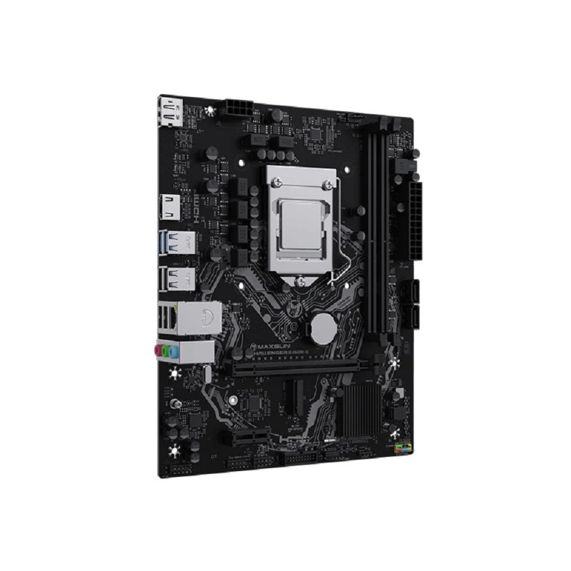 Фото  MAXSUN MS-Challenger B460M-D (Socket 1200, mATX, 2*DDR4(64Gb), DP/HDMI, 2*SATA3, 1*M.2, 1xPCI-E x16 /1xPCI-E x, 4*USB 2.0, 2*USB 3.2 Gen1 , LAN 1*1G, 