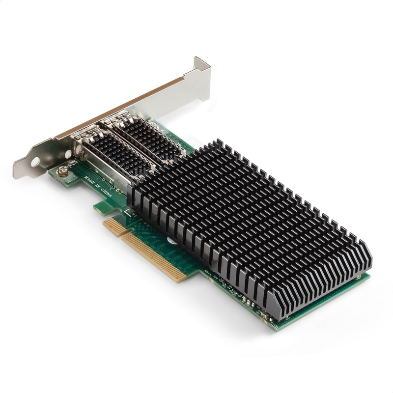 Фото  Exegate EX299018RUS Сетевой адаптер ExeGate EXE-MCX4-2SFP28 (PCI-E x8 v.3, порты 2x SFP28, Dual 25/10/1Gb/s, RDMA NIC Chipset Mellanox ConnectX-4)