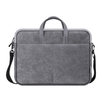 Фото  Defender Сумка для ноутбука Solid  15.6" PU кожа, серый, карман (26088)			