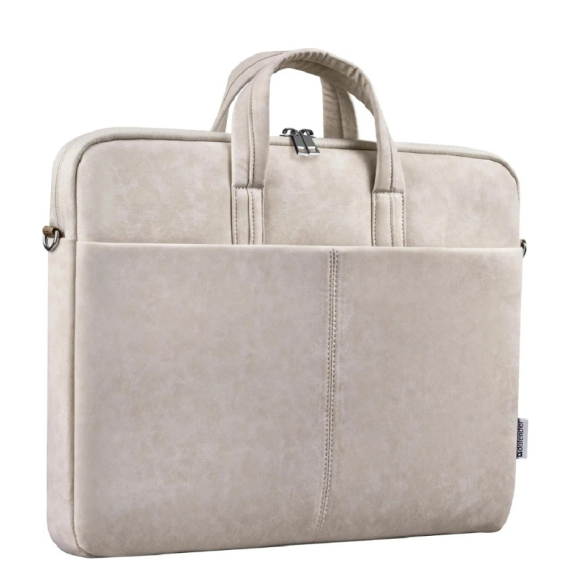 Фото  Defender Сумка для ноутбука Solid  15.6" PU кожа, бежевый, карман (26126)