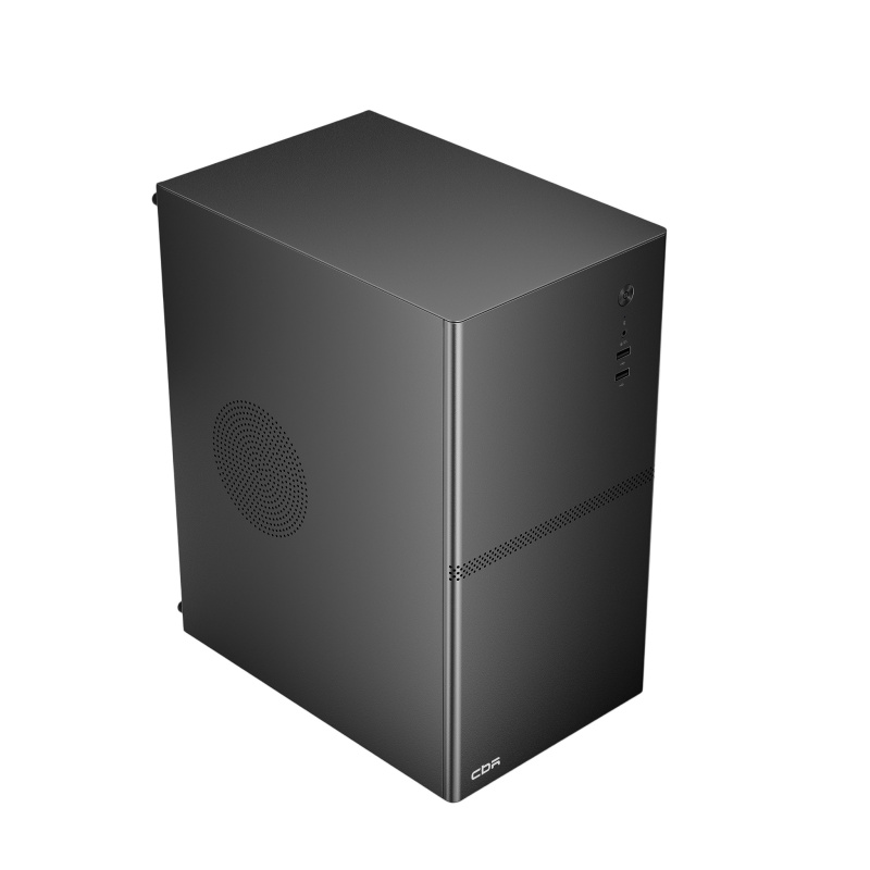 Фото  CBR Корпус mATX Minitower V861, без БП, 2*USB 2.0, HD Audio+Mic, Black [PCC-MATX-V861-WPSU]