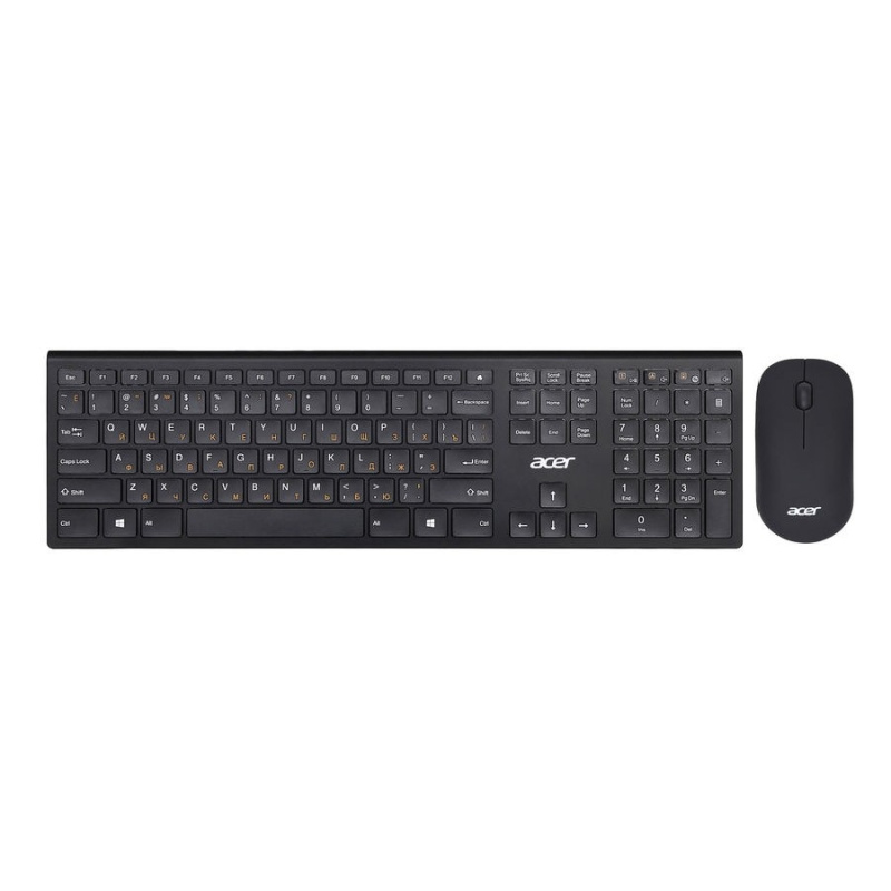Acer OKR030 [ZL.KBDEE.005] Комплект (клавиатура + мышь) Combo wilreless USB  slim black