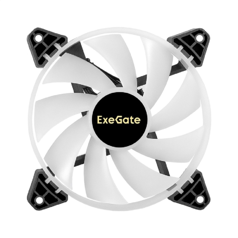 Фото  Exegate EX295968RUS Вентилятор 12В DC с подсветкой ExeGate EX12025H3P4PYH-PWM.ARGB (120x120x25 мм, Hydraulic bearing (гидродинамический), 5V ARGB 3pin