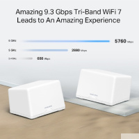 Фото  Mercusys Halo H47BE(3-pack) BE9300 Домашняя Mesh Wi-Fi 7 система