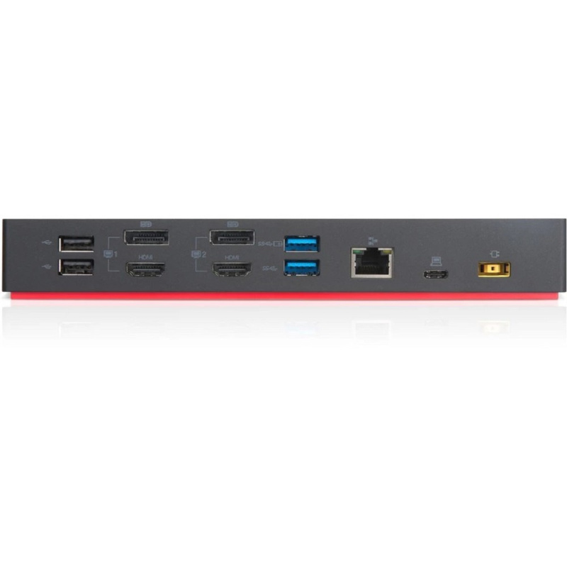 Фото  Lenovo [40AF0135EU] ThinkPad Hybrid USB-C with USB-A Dock (2x DP 1.2, 2x HDMI, 3x USB 3.1, 2x USB 2.0, 1x USB-C, 1x RJ-45, 1x Combo Audio Jack 3.5mm)"