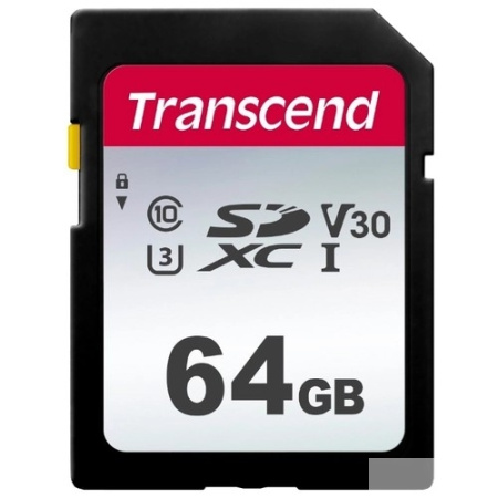 SecureDigital 64Gb Transcend TS64GSDC300S {SDXC Class 10  UHS-I U3}