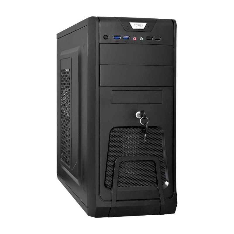 Exegate EX283217RUS Корпус Miditower ExeGate CP-603UB Black  ATX  <CP450W  80mm>  2*USB+2*USB3.0  Au