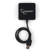 Фото  Gembird Разветвитель USB3.1 4xUSB, с доп.питанием (порт Type-C), кабель Type-C 19см, черный, коробка (UHB-C424)