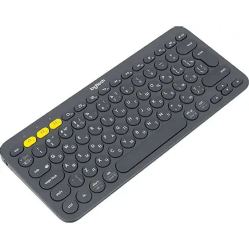 Фото  920-007584 Logitech Клавиатура K380 Dark Grey Wireless Bluetooth RTL, Multi-Device