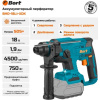 Фото  Bort ПЕРФОРАТОР АККУМУЛЯТОРНЫЙ BHD-18LI-XDK  {Аккумуляторная система Makita 18V LXT; SDS+; 0...1500 об/мин; 0...4500 уд/мин; 3 Дж, БЕЗ АКБ И ЗУ, 2 кг}