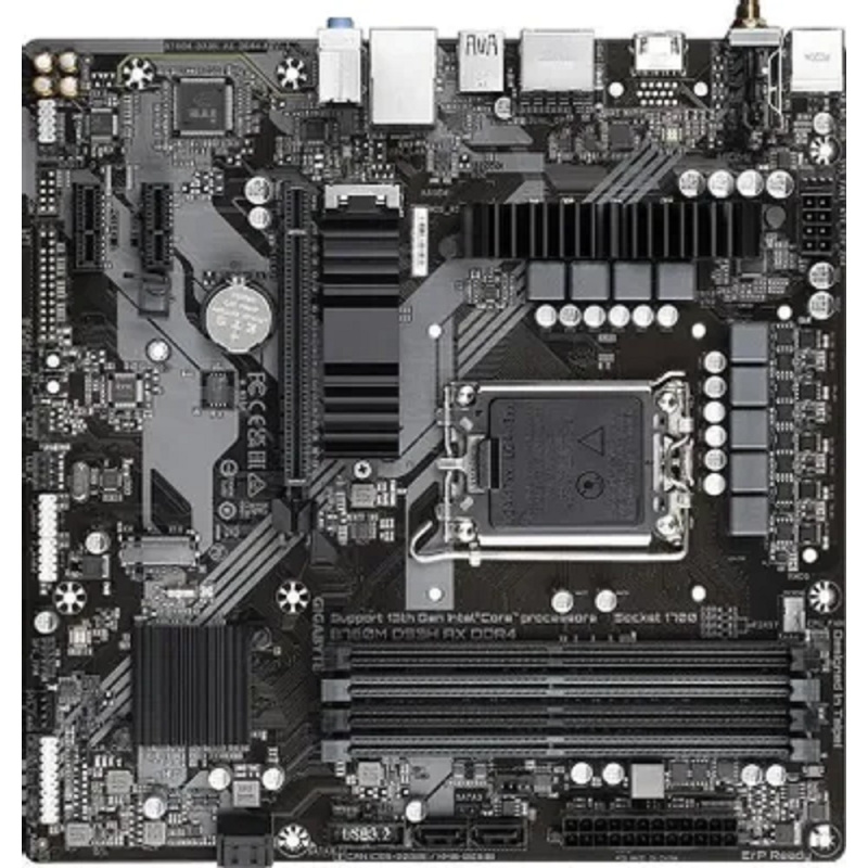 Фото  Gigabyte B760M DS3H AX DDR4  {Socket 1700, Intel B760, mATX}
