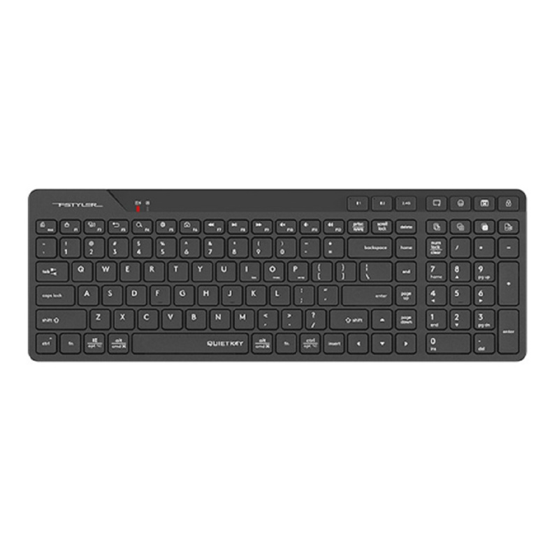 Клавиатура беспроводная A4Tech Fstyler FBK27C AS black (USB  BT Radio  slim  Multimedia) (FBK27C AS)