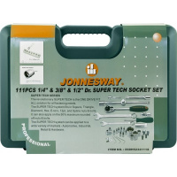 Фото  JONNESWAY (S68H5234111S) Набор инструмента универсальный 1/4", 1/2"DR Super Tech, 111 предметов