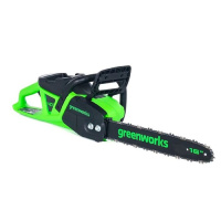 Фото  GreenWorks GD40CS20XK4 Цепная пила аккумуляторная, 40V, 40 см, 2000 Вт, бесщеточная,   c 1хАКБ 4 Ач И ЗУ [2008807UB]