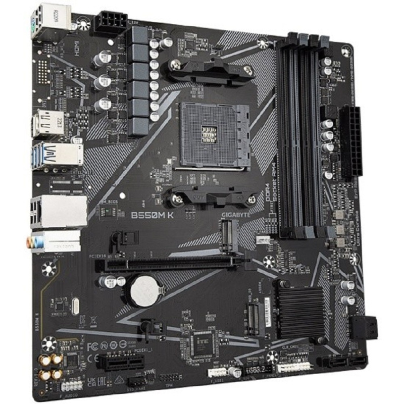 Фото  Gigabyte B550M K {SocketAM4, AMD B550,4xDDR4  mATX} Ret