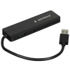 Фото  Gembird Разветвитель USB3.1 2xUSB, 2xType-C, с доп.пит (Type-C), кабель USB 19см, черный, коробка (UHB-C415)