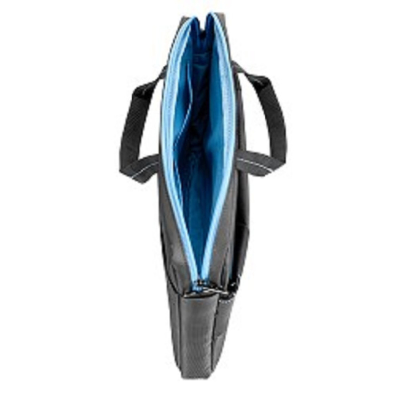 Фото  Сумка Continent  CC-205 GB(нейлон, серый, с голубой отстрочкой, 15,6'')