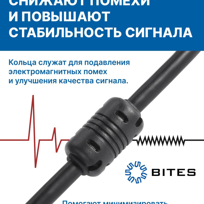 Фото  5bites Кабель APC-073-010 HDMI M /  DVI M / 24+1 / DUAL LINK / FERRITES / 1M