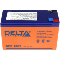 Фото  Delta DTM 1207  (7,2 А\ч, 12В) свинцово- кислотный аккумулятор  