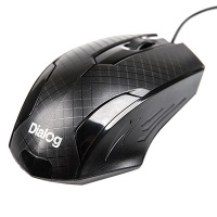 Фото  Мышь Dialog Pointer MOP-07U Black USB, оптическая, 3 кнопки + ролик