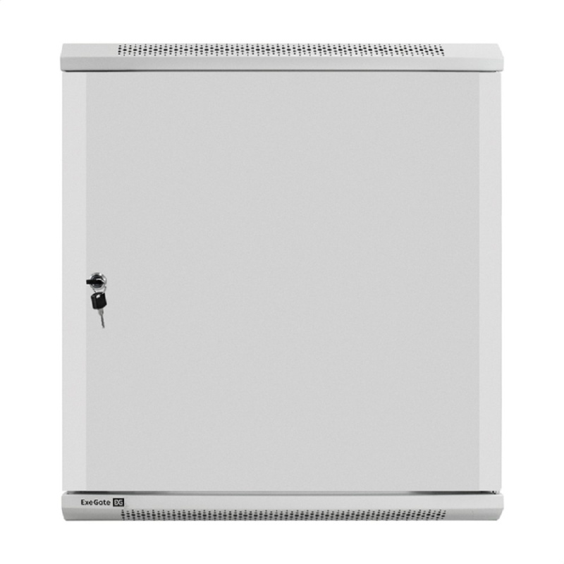 Фото  Exegate EX298615RUS Шкаф телекоммуникационный 19" настенный 12U ExeGate EC-WM-12U.450.M.GREY (19”, 12U, 600x450x635mm (ШхГхВ), передняя дверь металл, 