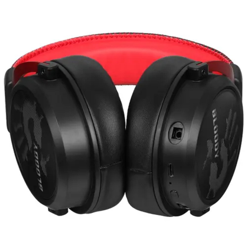 Фото  Наушники с микрофоном A4Tech Bloody MR590 Sports красный/черный 1.5м мониторные BT/Radio/3.5mm оголовье (MR590+ WIRED/SPORT RED)