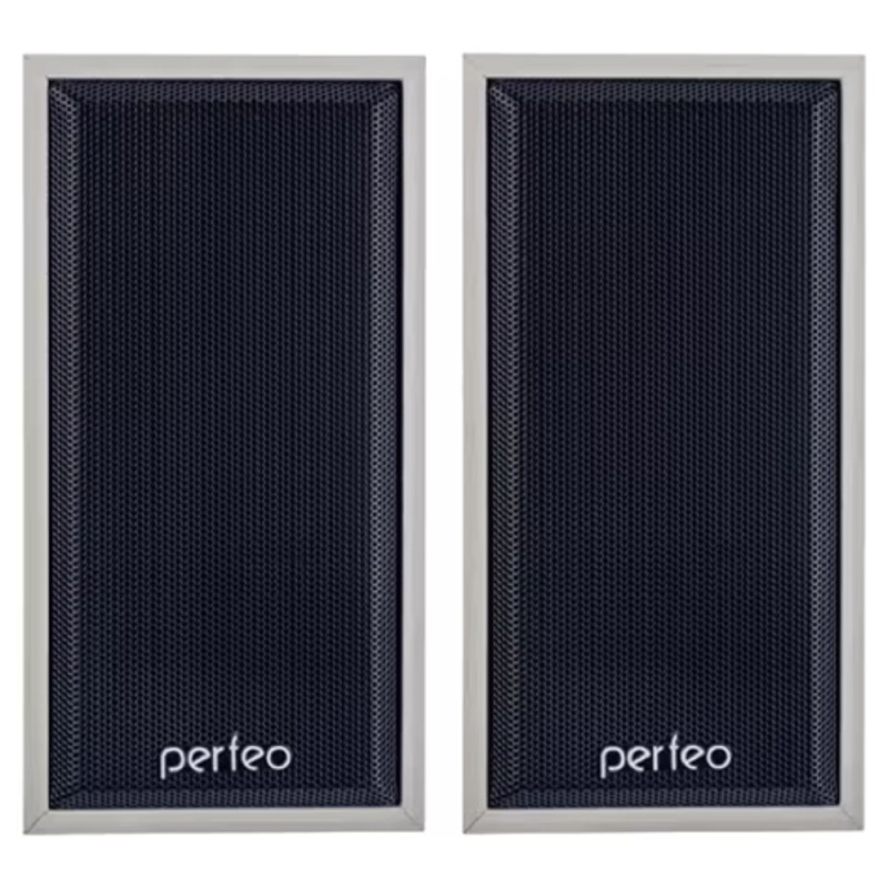 Фото  Perfeo колонки "CABINET" 2.0, мощность 2х3 Вт (RMS), белый дуб, USB