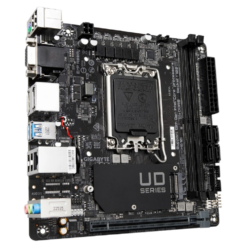 Фото  Gigabyte H610I {S1700, Intel H610, DDR5, Mini-ITX }