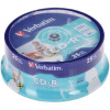 Фото  Verbatim  Диски CD-R 25 шт.   Printable InkJet, 52-x 700Mb, Cake Box (43439)