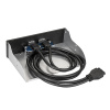 Фото  Exegate EX289289RUS Планка USB на переднюю панель ExeGate U5H-615, 5,25", 2*USB3.0, черная, металл, подсоед. к MB