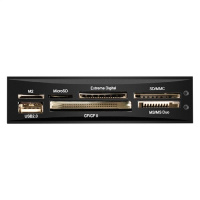 Фото  Exegate EX283581RUS Картридер USB2.0 ExeGate <CR-415> 3.5", мультиформатный: CF/SD/MMC/MS/MS Duo/MS pro/T flash, черный, металл