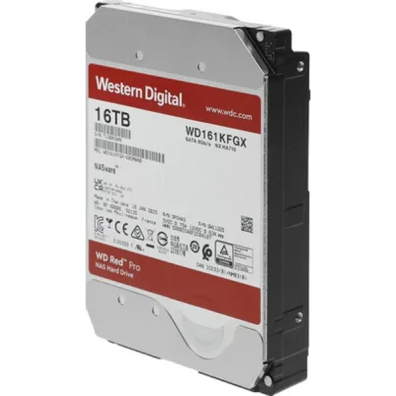 Фото  16TB WD Red Pro (WD161KFGX) {Serial ATA III, 7200- rpm,512Mb, 3.5"}
