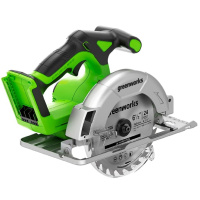 Фото  Greenworks GD24CS165 Дисковая пила 24 V, бесщеточная, 165х20мм, 4800 об/мин, рез 57мм, без АКБ и ЗУ [1501607]